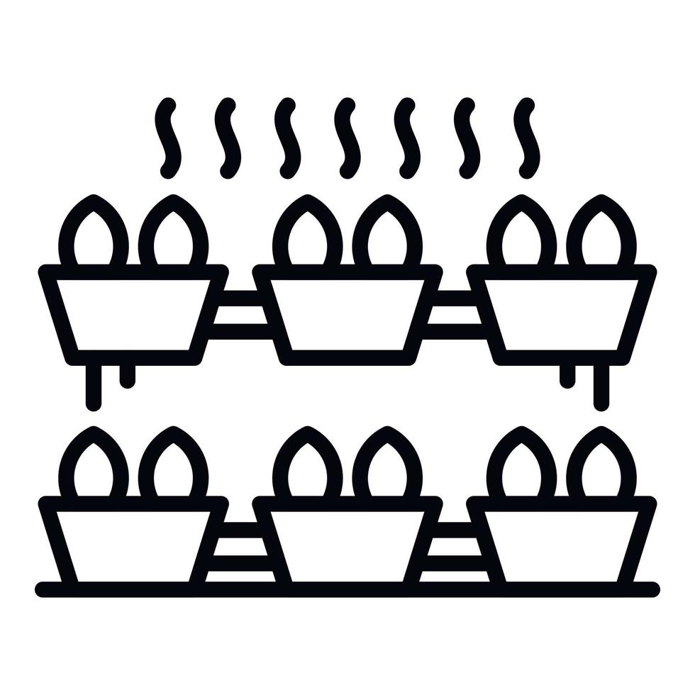 Seed plant rack icon, outline style vector
