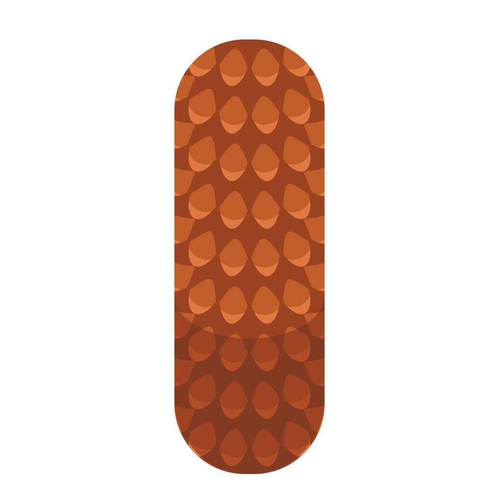 Christmas pine cone icon, isometric style vector