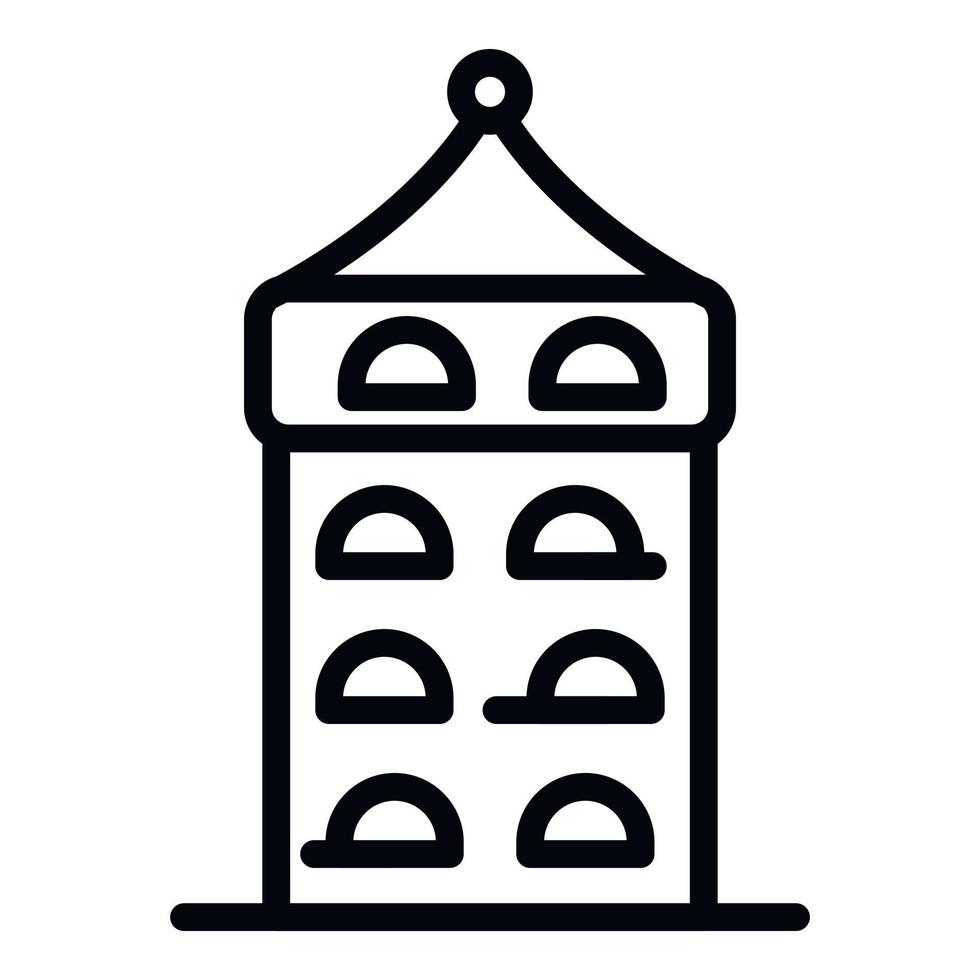 Riga tower icon, outline style vector