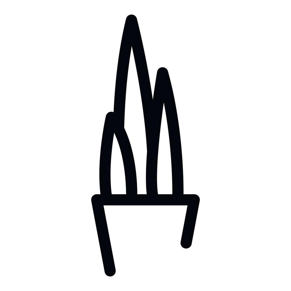 Cactus pot icon, outline style vector