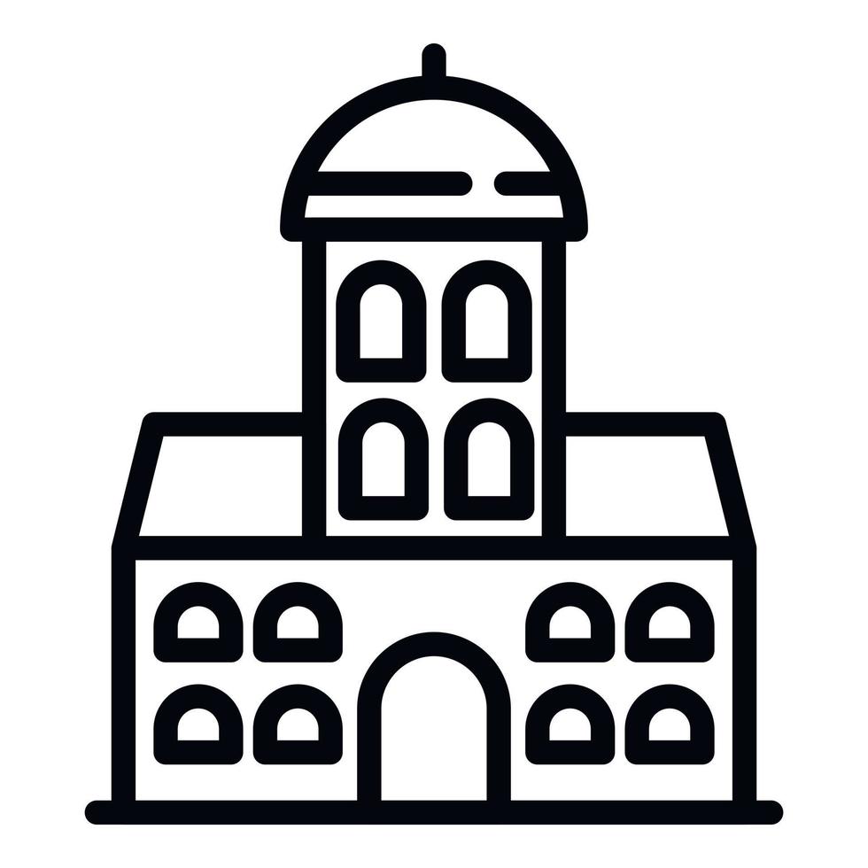 Riga church icon, outline style vector