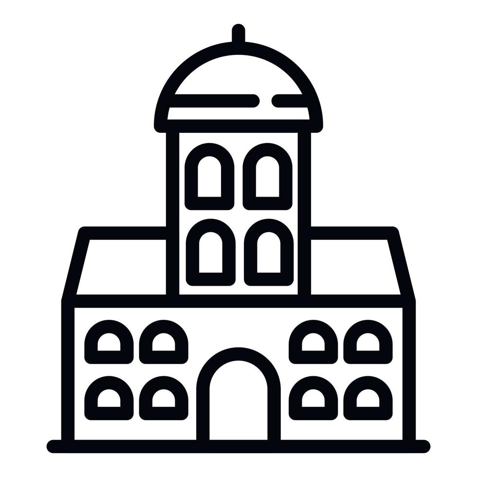 icono de la iglesia de riga, estilo de contorno vector