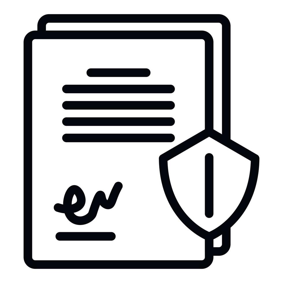 Commerce paper icon, outline style vector