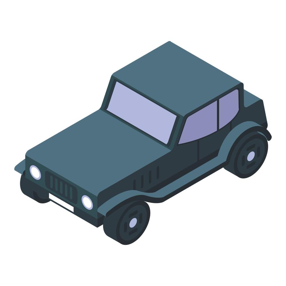 Retro car icon, isometric style vector