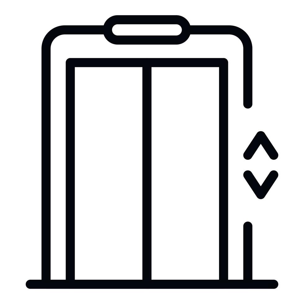 Standard elevator icon, outline style vector