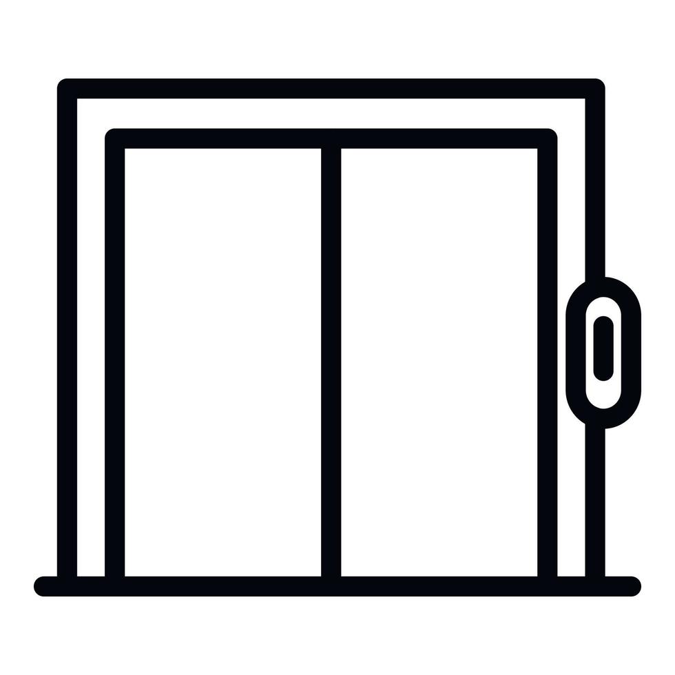 Elevator doors icon, outline style vector