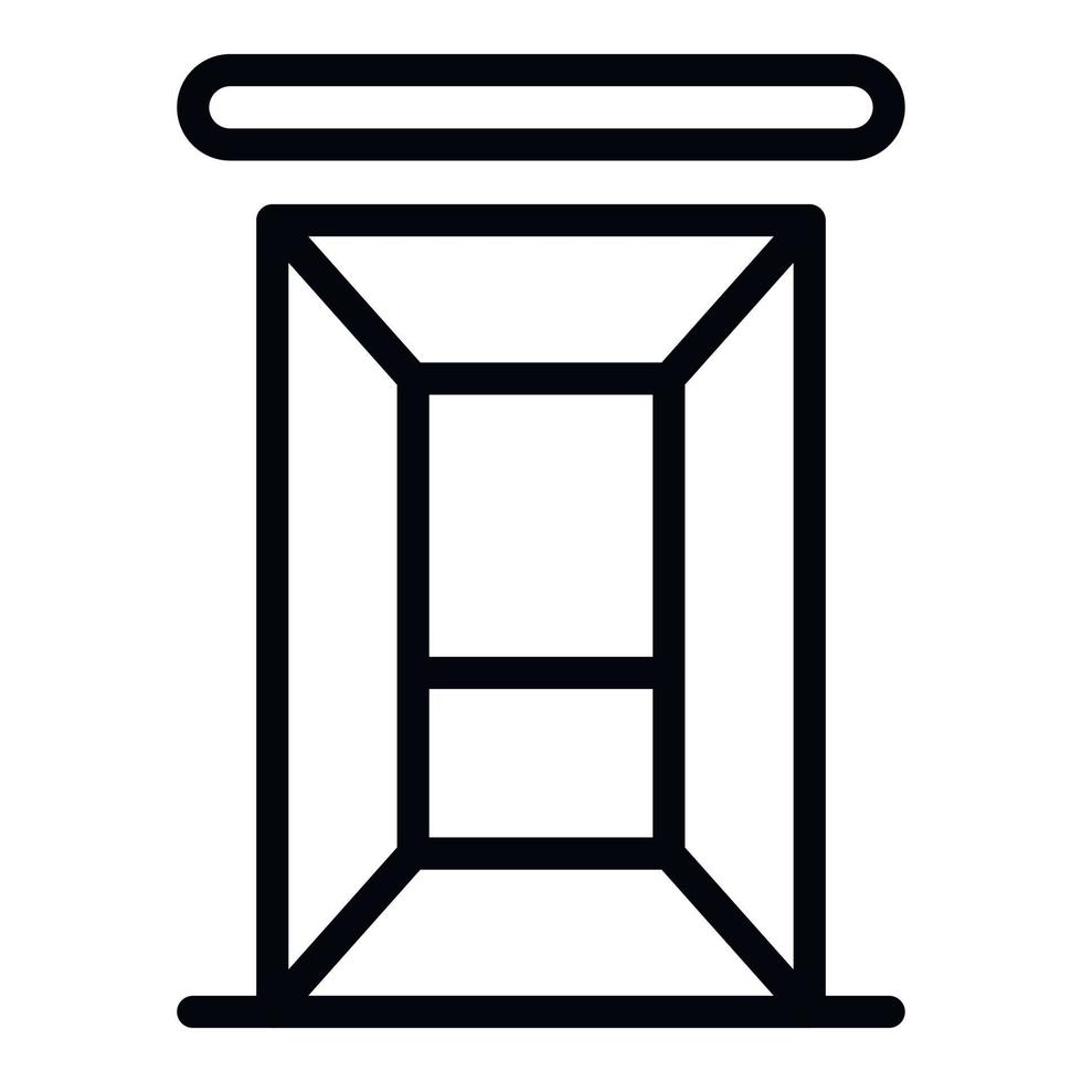 Small elevator icon, outline style vector