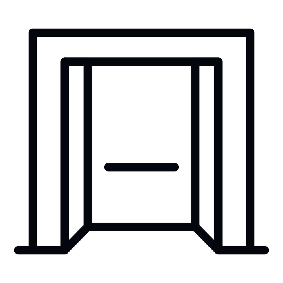 Open elevator icon, outline style vector