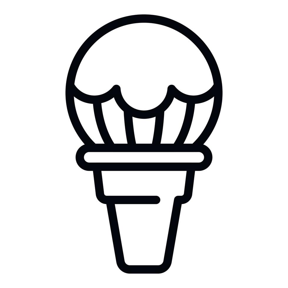 Big ball of ice cream icon, outline style vector