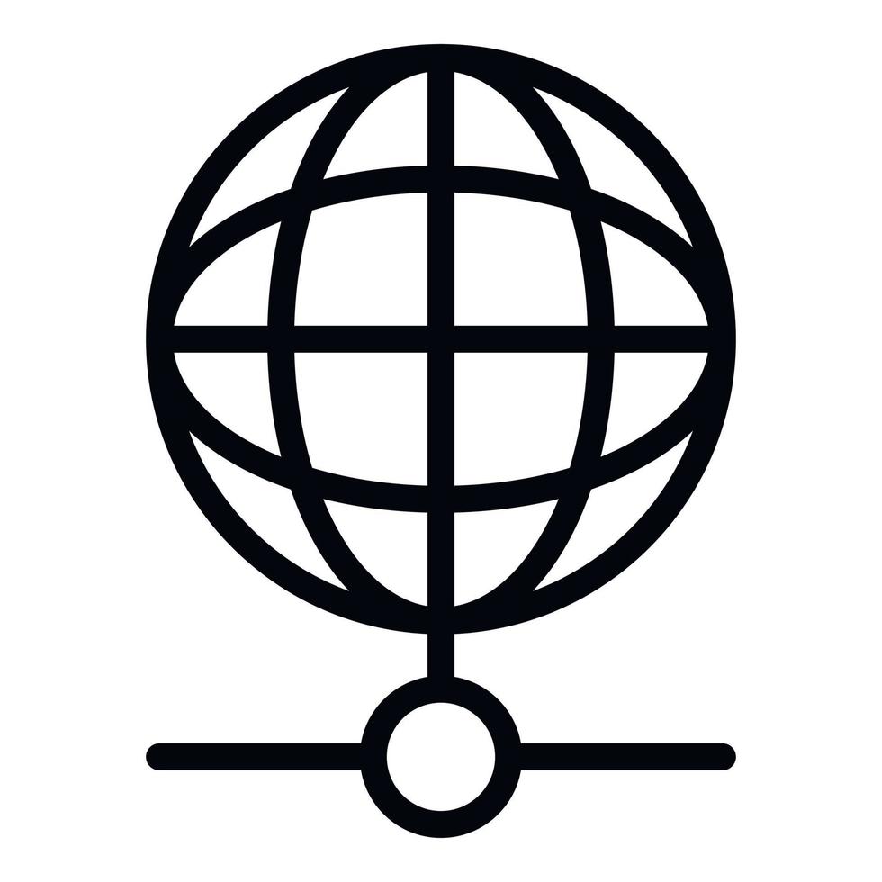Globe online icon, outline style vector