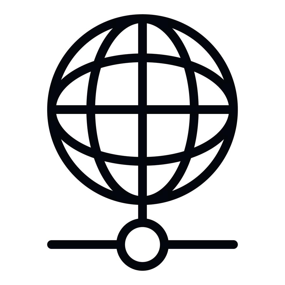 Globe online icon, outline style vector