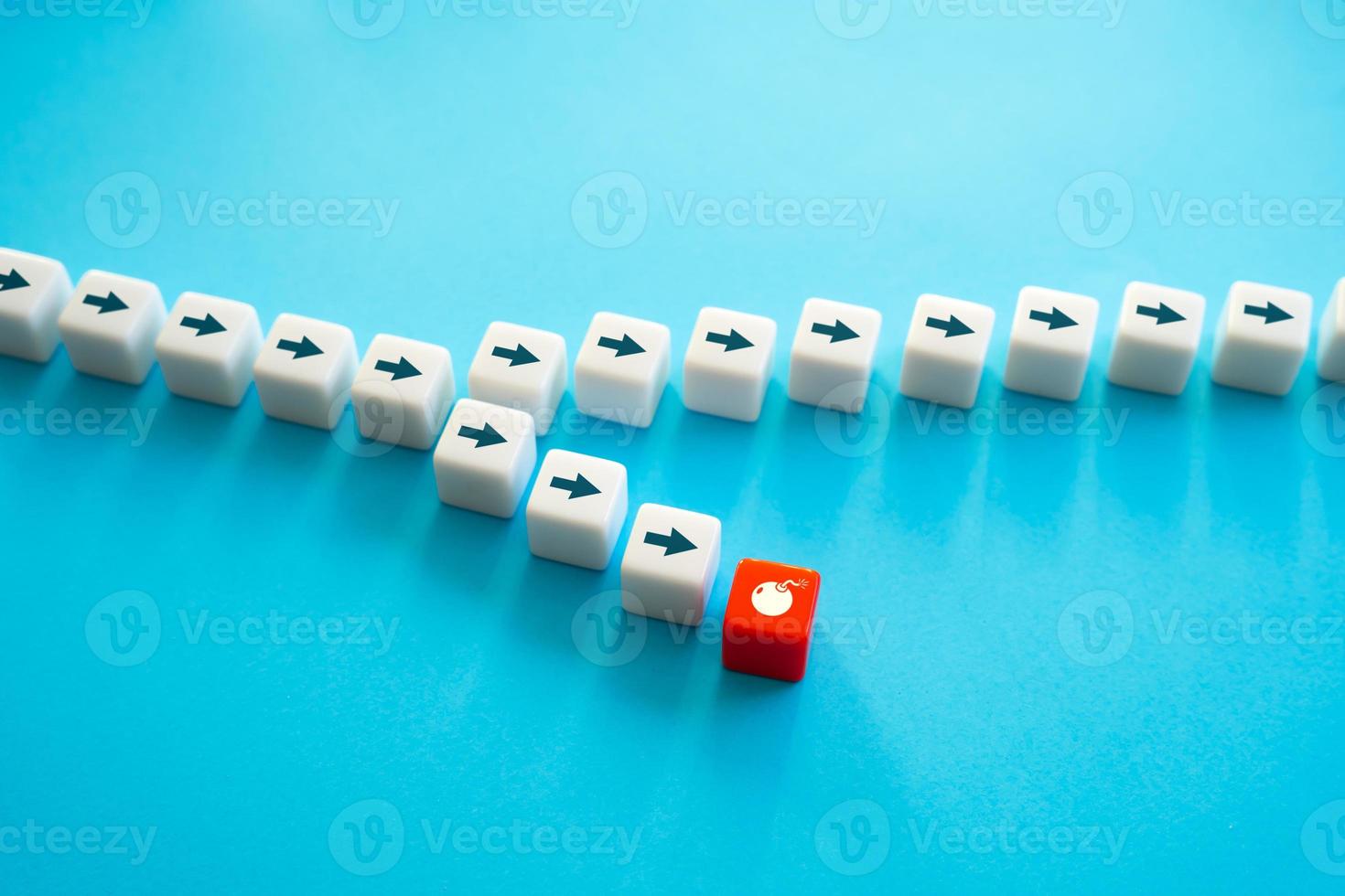 A wrong turn leads to a bad ending. Make the right choice and avoid disaster. Bomb concept, awful results. Game over. Make correct decision and move on. Alternative options. Escape horrible scenario. photo