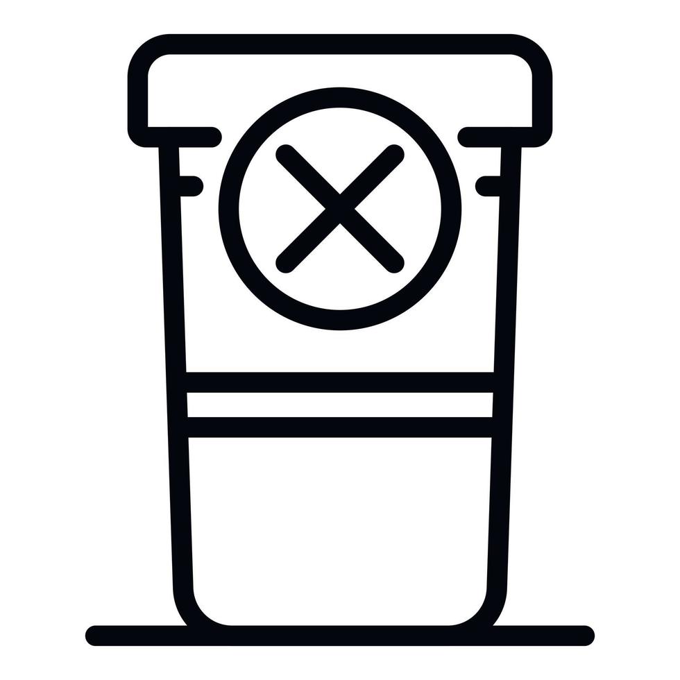 No recycling bag icon, outline style vector