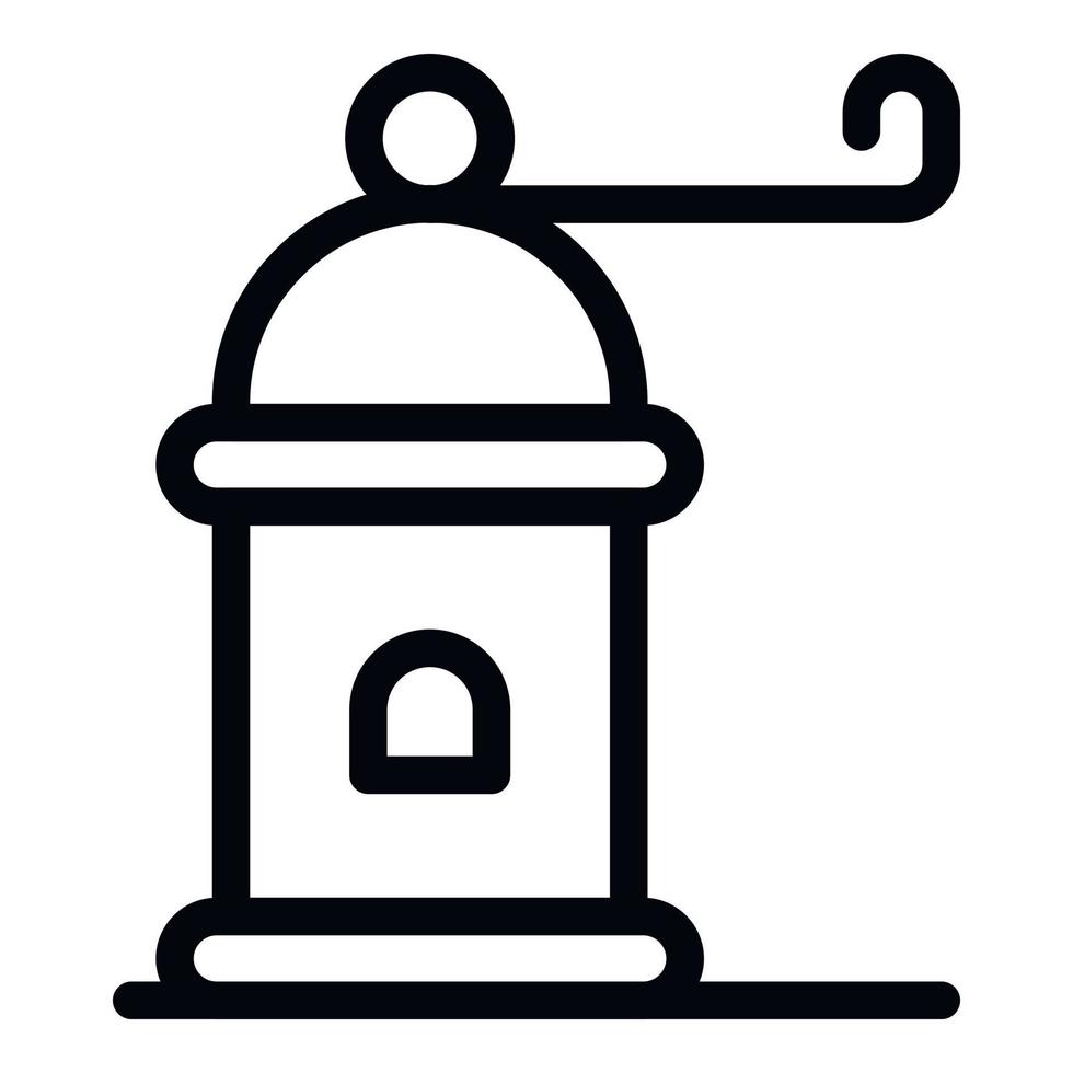 Condiment grinder icon, outline style vector