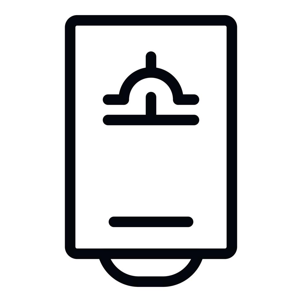 Home gas water heater icon, outline style vector