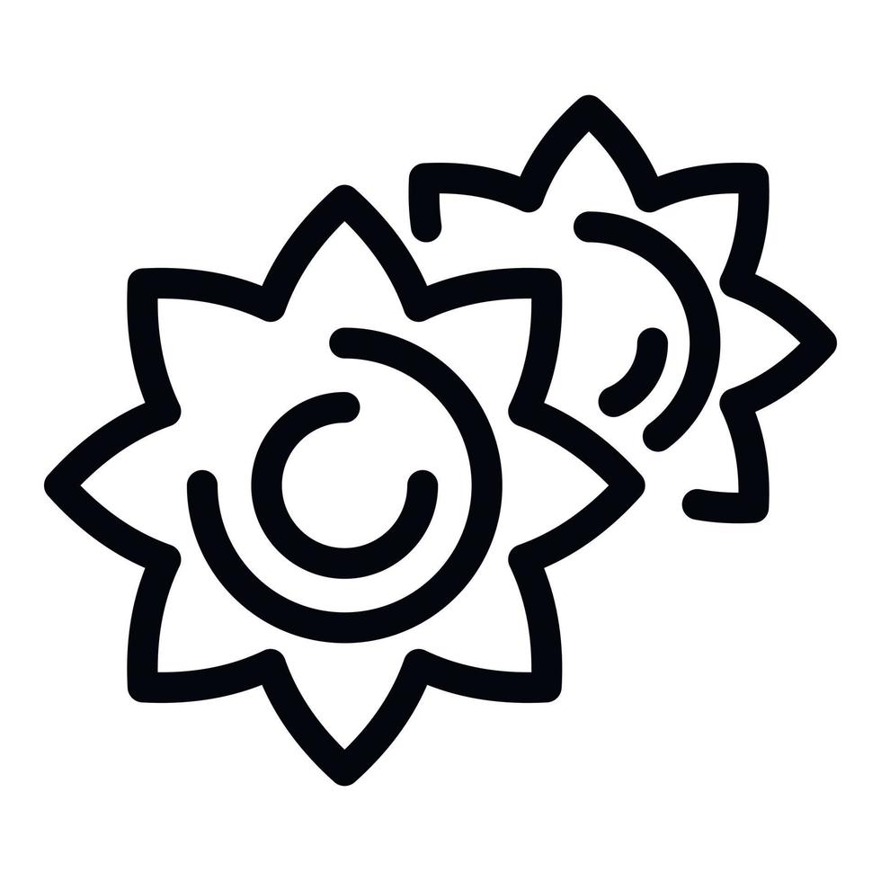 Flowers condiment icon, outline style vector