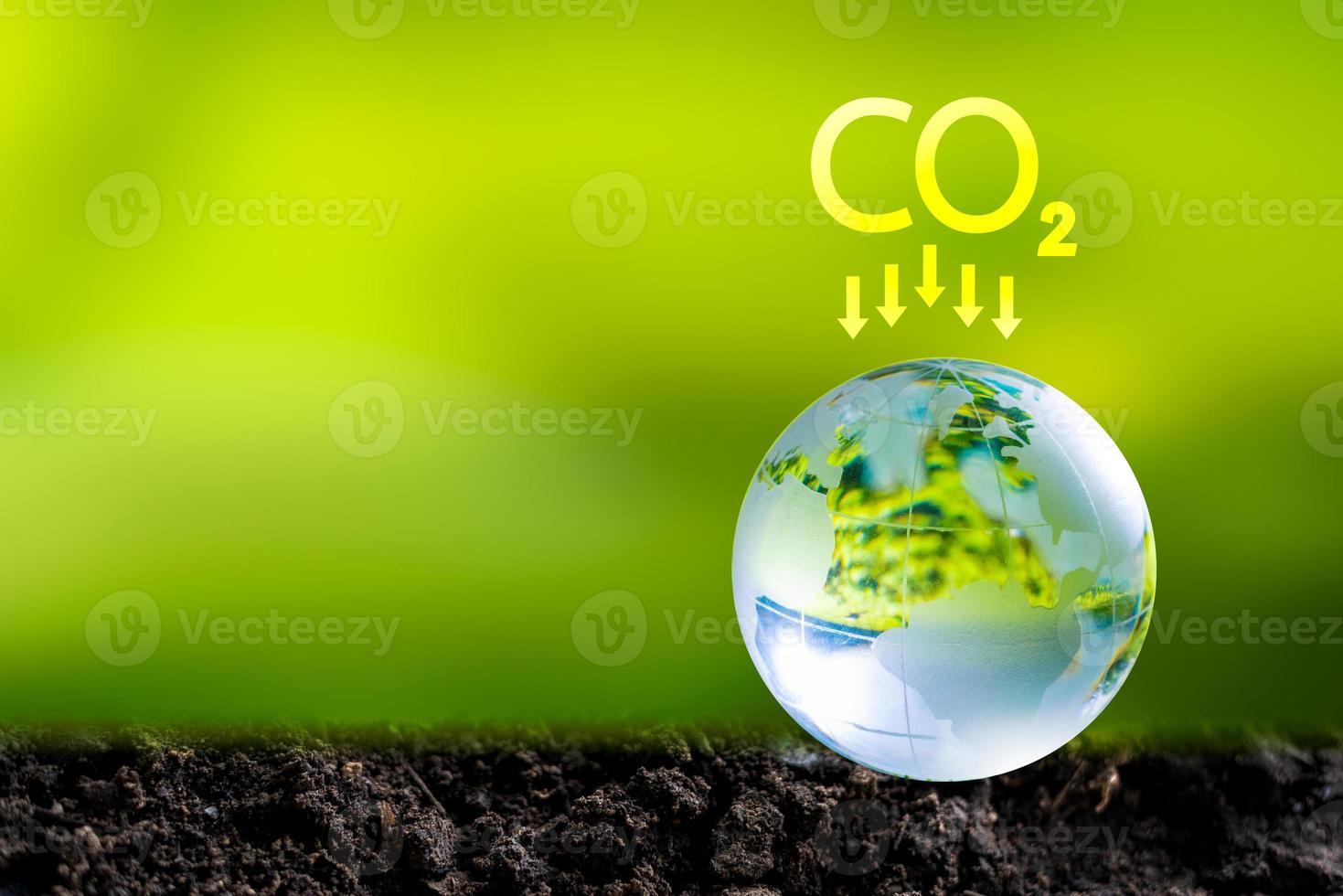 3D illustration Renewable energy concept Earth Day or environmental protection Protect the forests that grow on the ground and help save the planet. photo