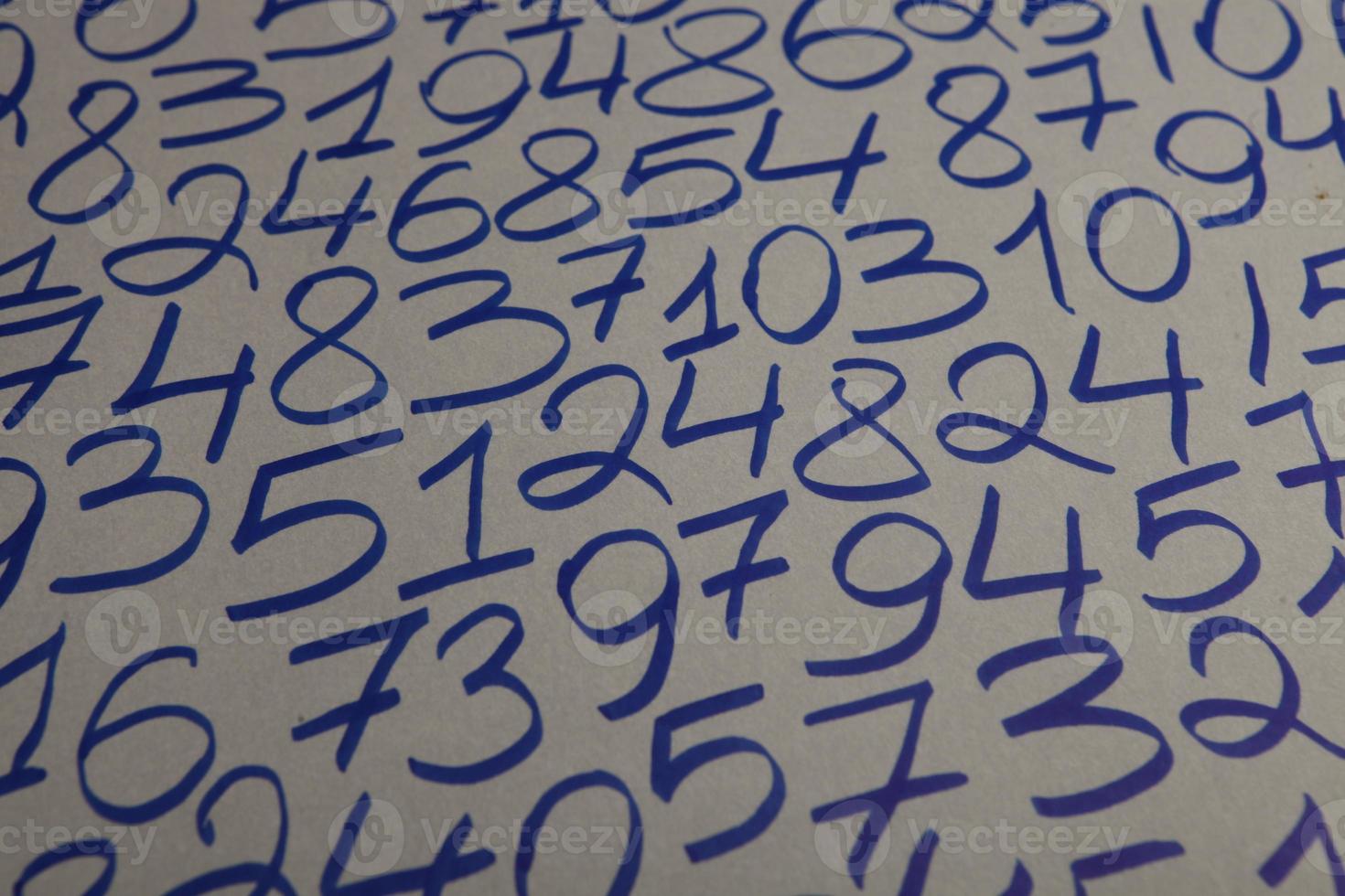 Background of numbers. from zero to nine. Numbers texture. Finance data concept. Mathematic. Seamless pattern with numbers. financial crisis concept. Business success. photo