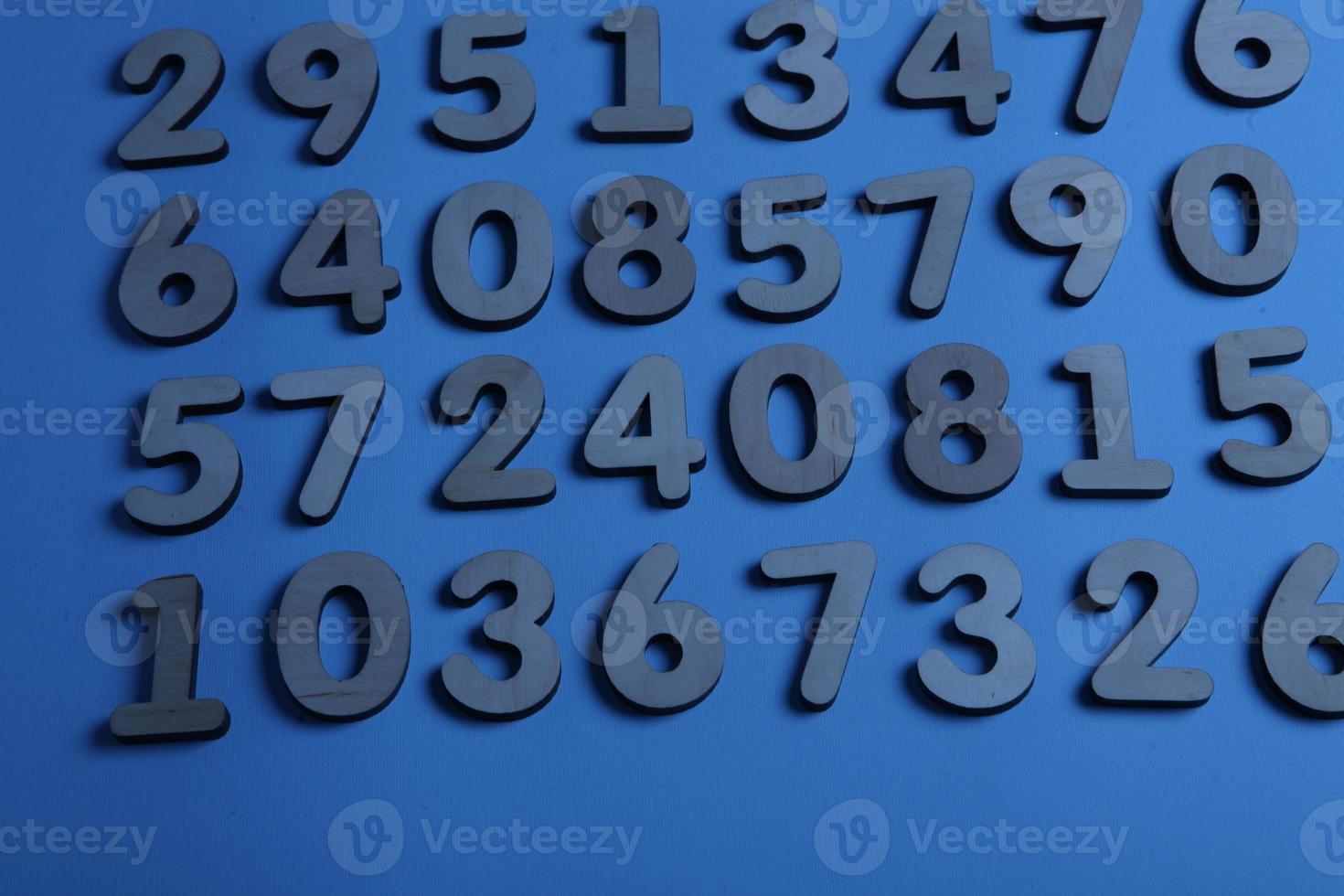 Background of numbers. from zero to nine. Numbers texture. Finance data concept. Mathematic. Seamless pattern with numbers. financial crisis concept. Business success. photo