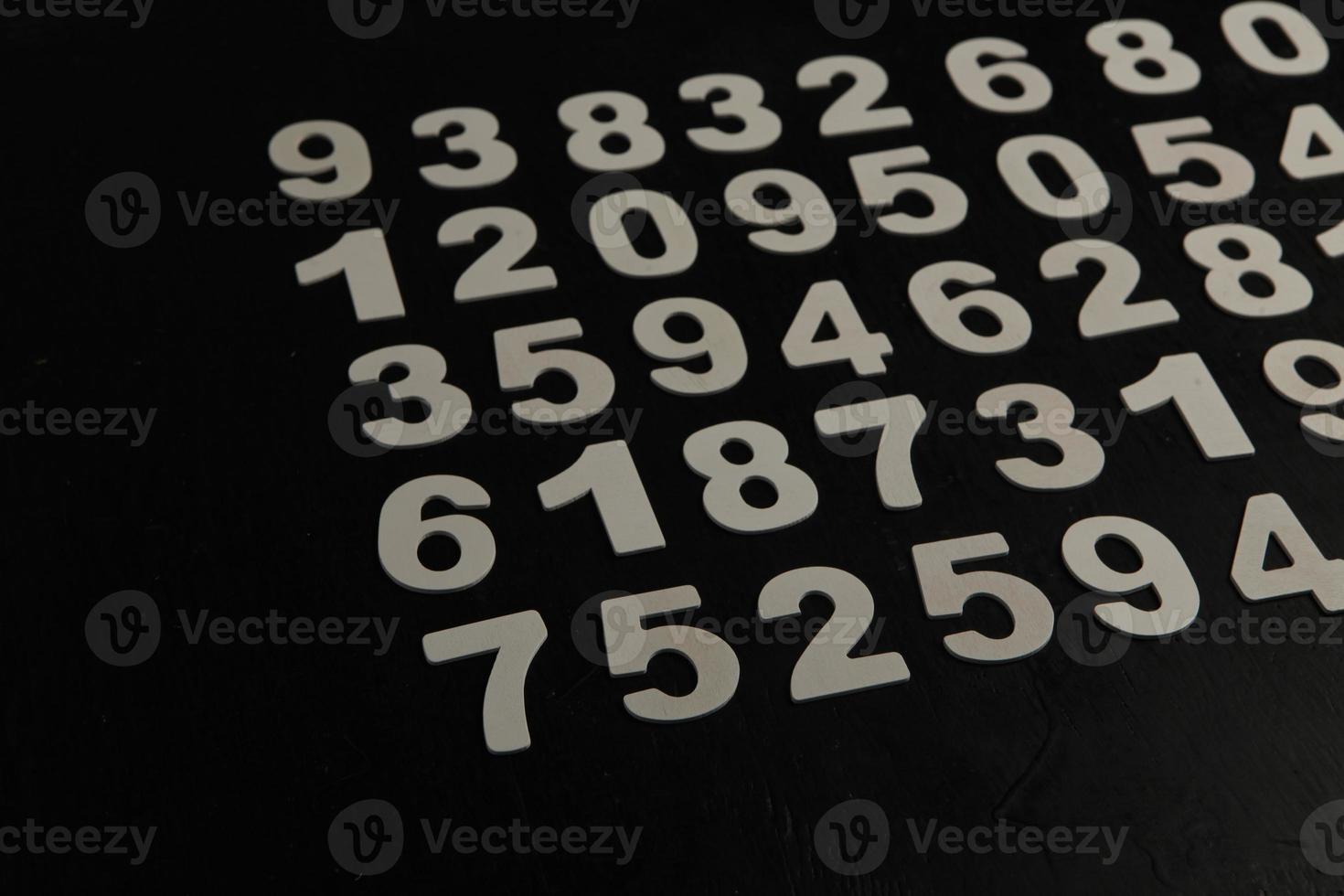 Background of numbers. from zero to nine. Numbers texture. Finance data concept. Mathematic. Seamless pattern with numbers. financial crisis concept. Business success. photo