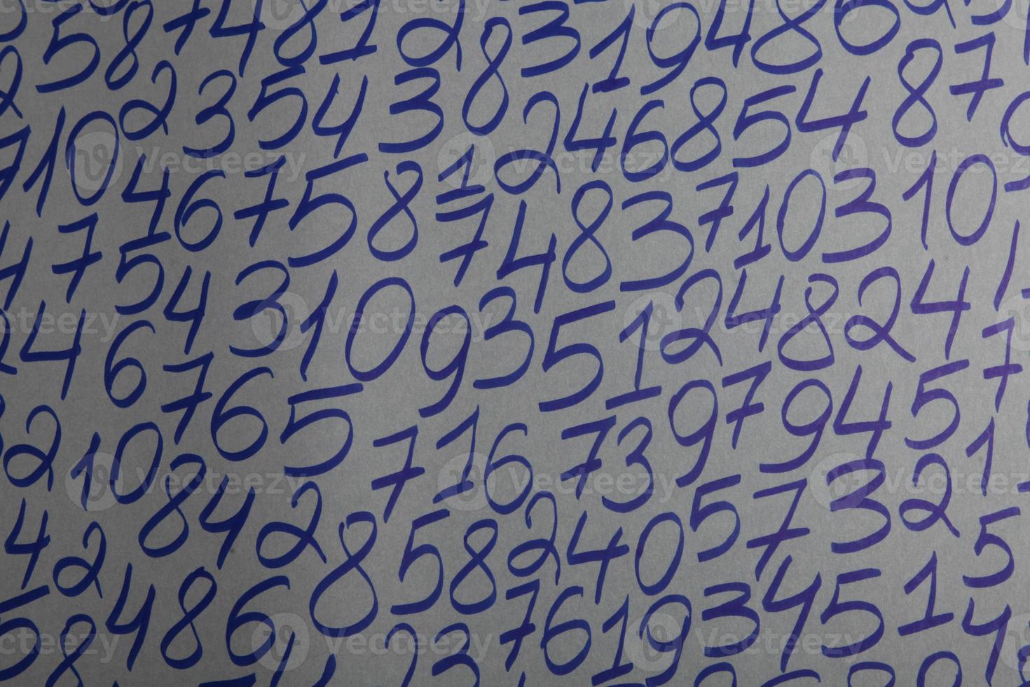 Background of numbers. from zero to nine. Numbers texture. Finance data concept. Mathematic. Seamless pattern with numbers. financial crisis concept. Business success. photo