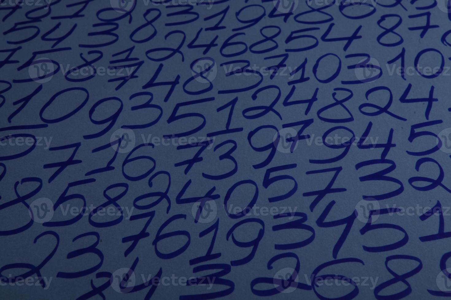 Background of numbers. from zero to nine. Numbers texture. Finance data concept. Mathematic. Seamless pattern with numbers. financial crisis concept. Business success. photo