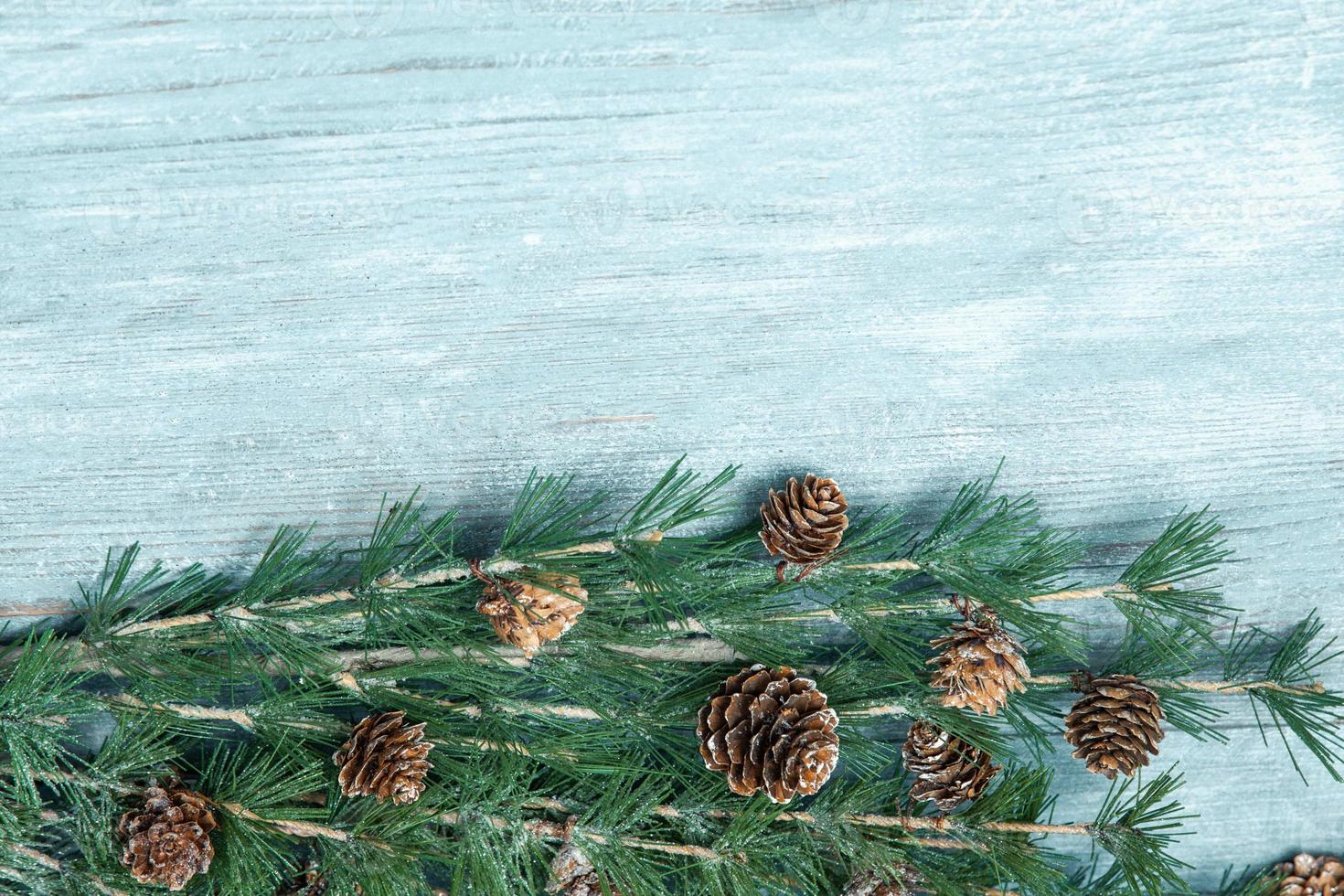 New Year or New Year's Eve background with fir branch with cones. The year 2023 is coming. photo