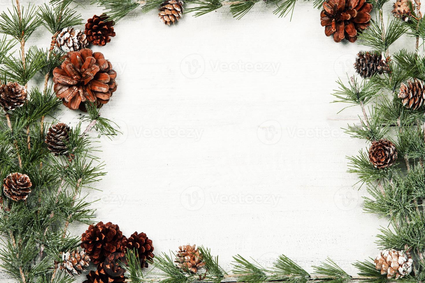 New Year or New Year's Eve background with fir branch with cones. The year 2023 is coming. photo