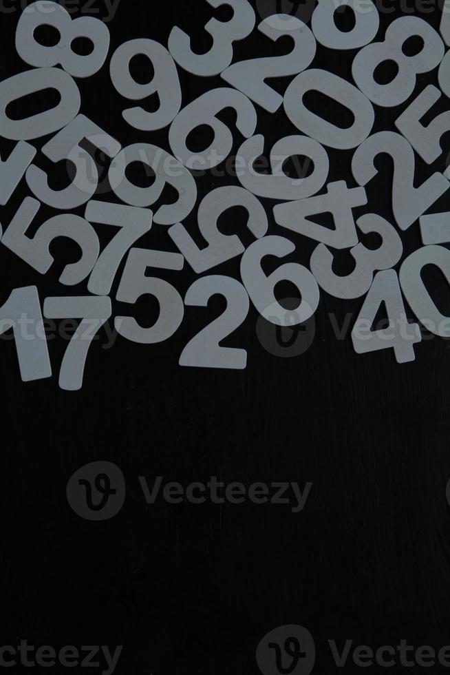 Background of numbers. from zero to nine. Numbers texture. Finance data concept. Mathematic. Seamless pattern with numbers. financial crisis concept. Business success. photo