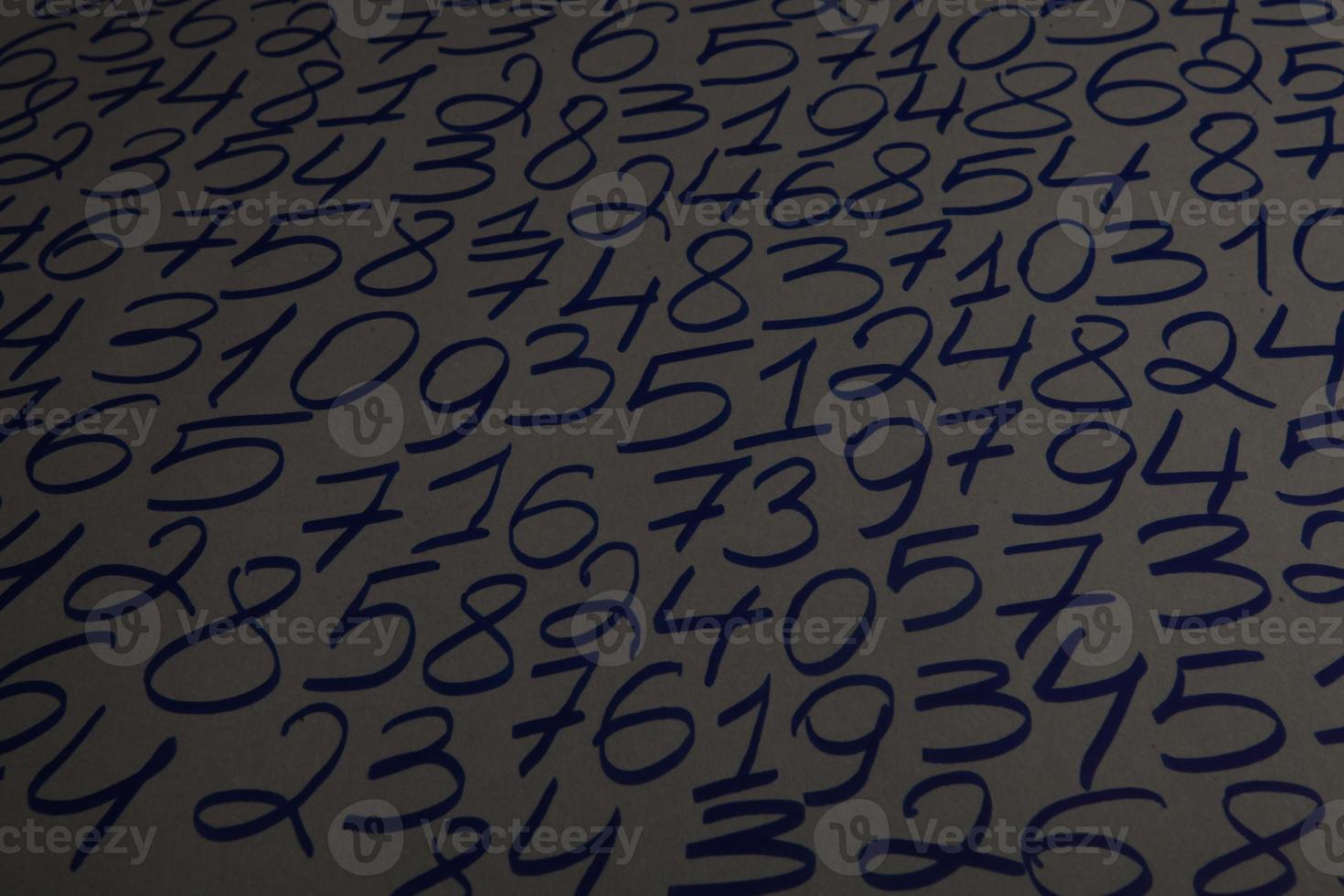 Background of numbers. from zero to nine. Numbers texture. Finance data concept. Mathematic. Seamless pattern with numbers. financial crisis concept. Business success. photo
