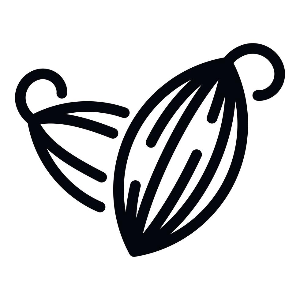 icono de cardamomo, estilo de contorno vector