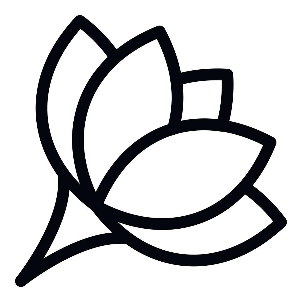 Condiment flower icon, outline style vector