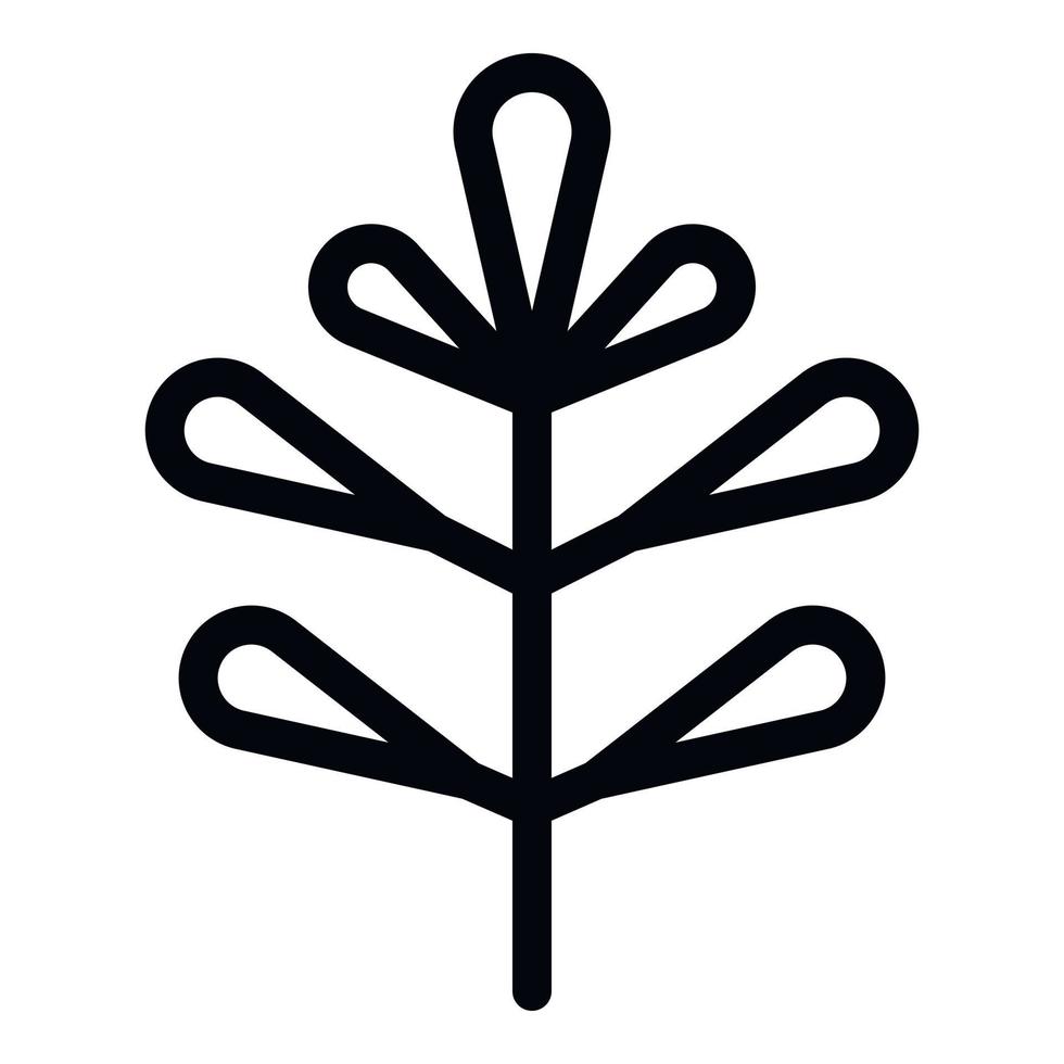 icono de rama de especias, estilo de contorno vector