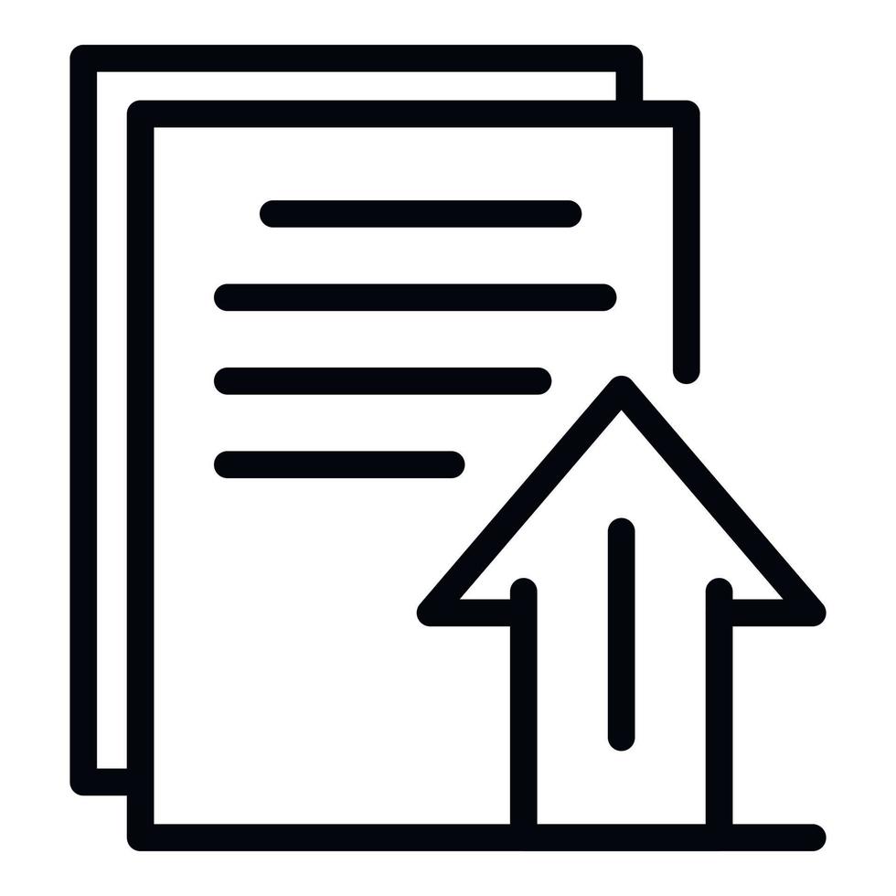 Startup document icon, outline style vector