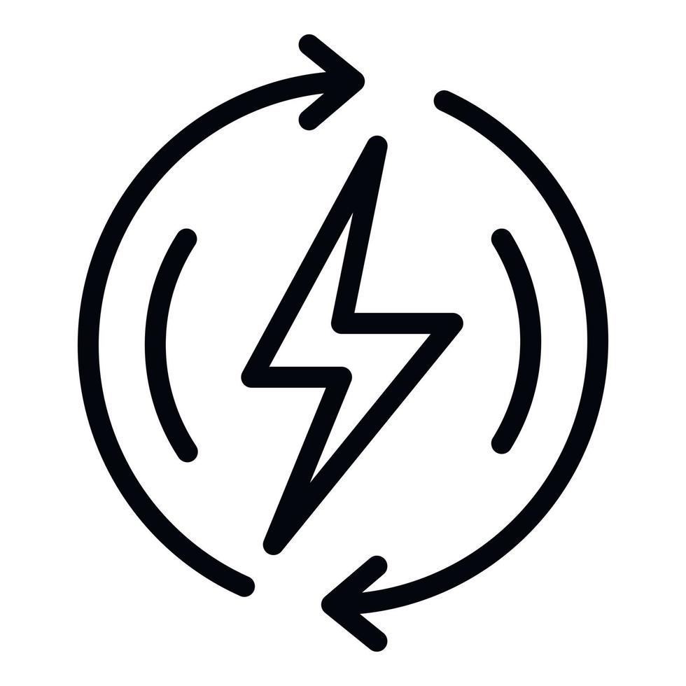 Power energy icon, outline style vector