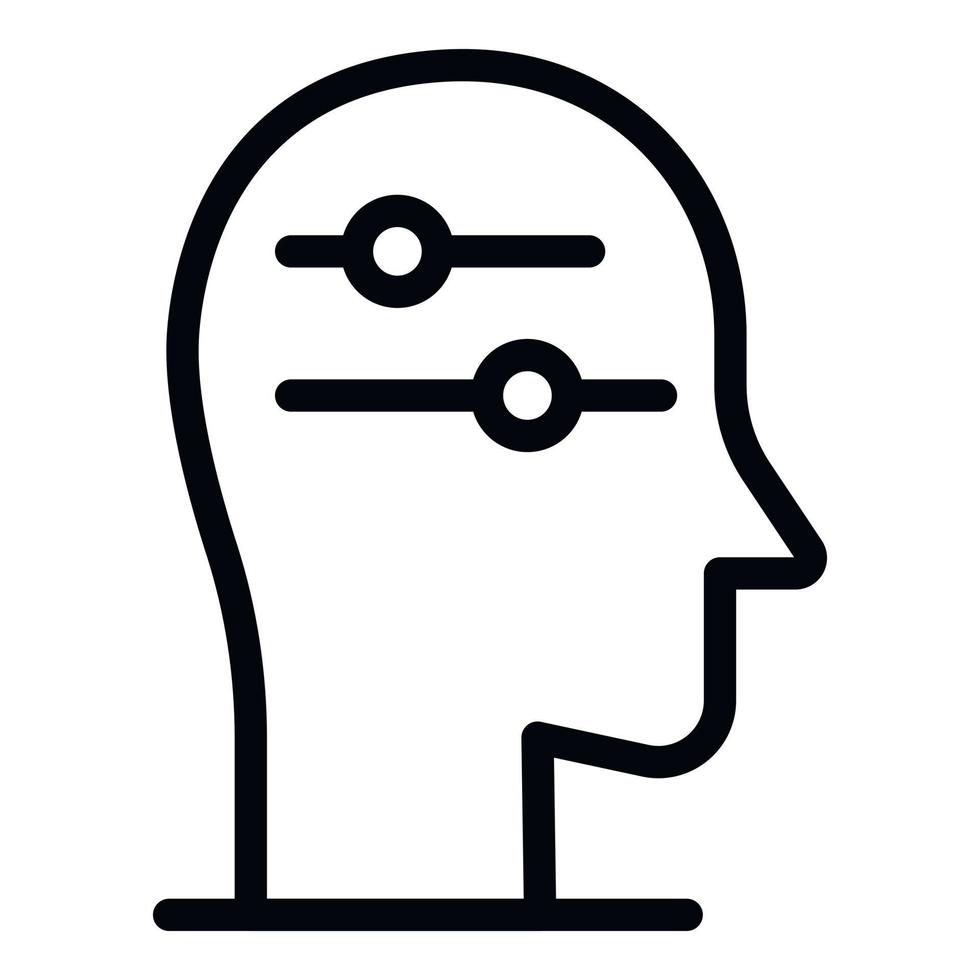 Bipolar man icon, outline style vector