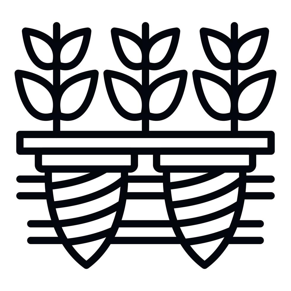 Plant seed icon, outline style vector