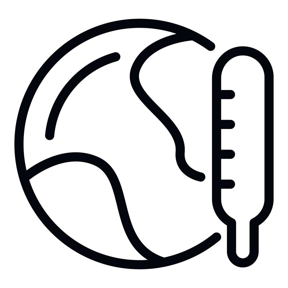 Global recycling icon, outline style vector