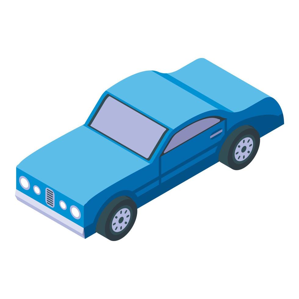 Old american car icon, isometric style vector