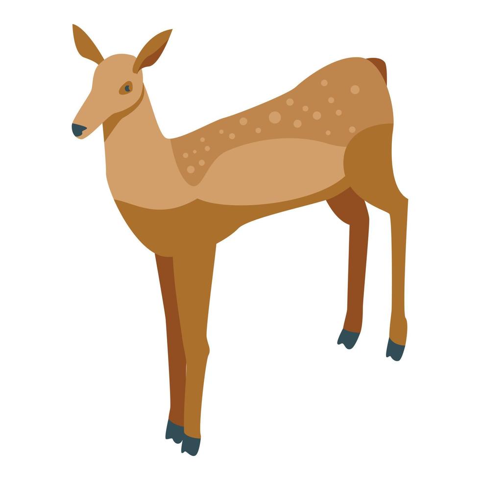Bambi deer icon, isometric style vector