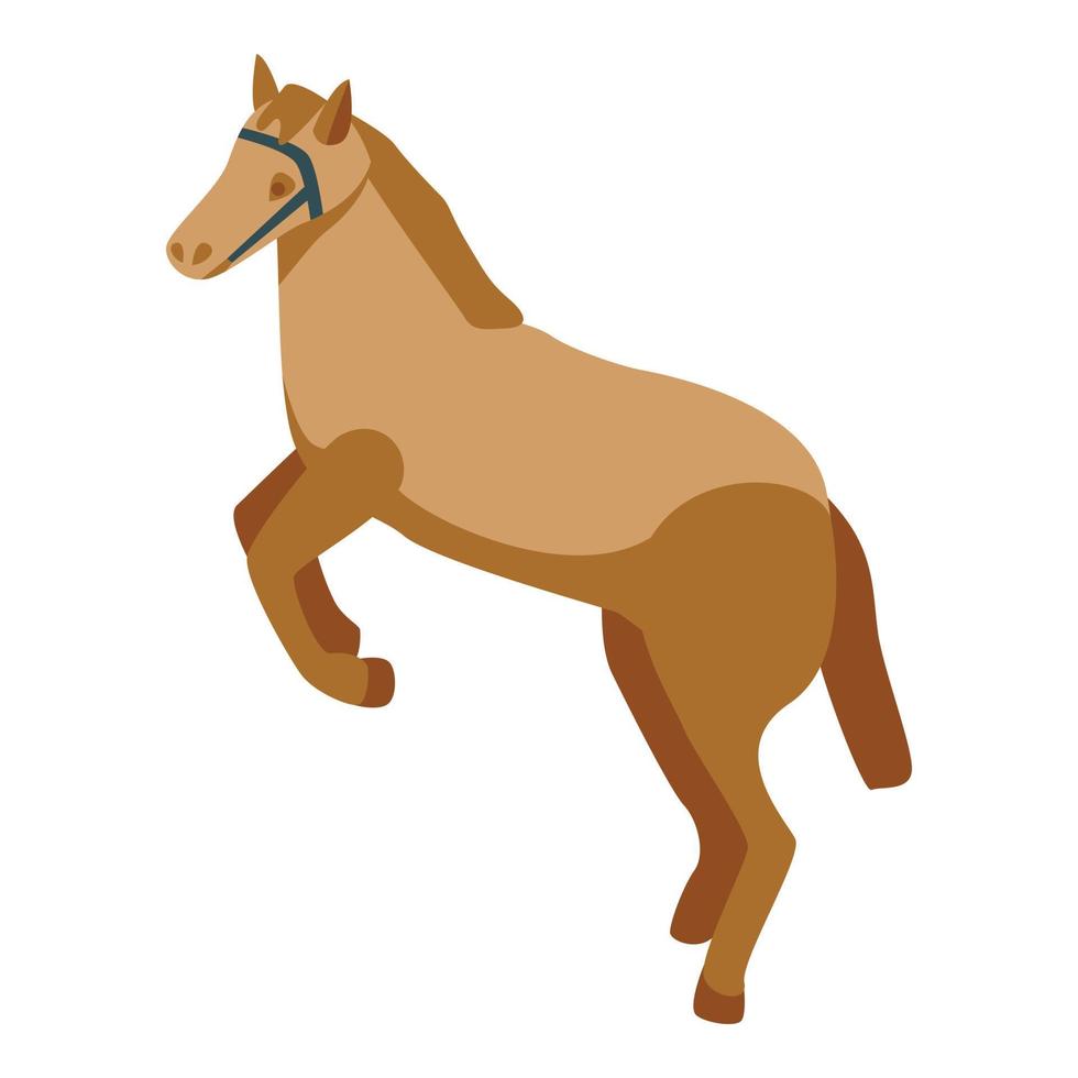 Horse icon, isometric style vector