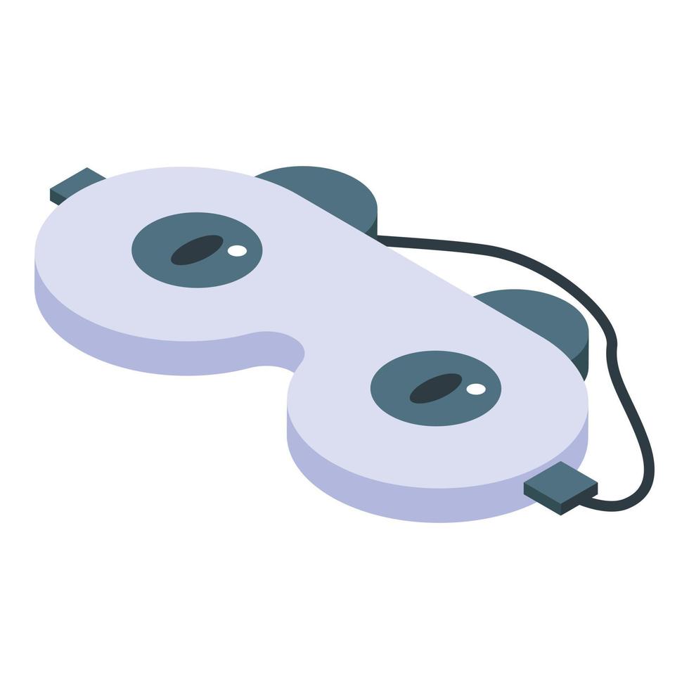 Sleeping mask eyes icon, isometric style vector
