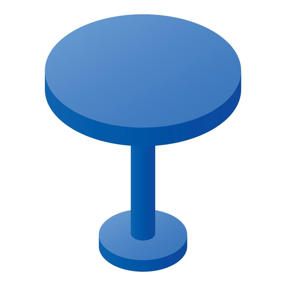 Round table icon, isometric style vector