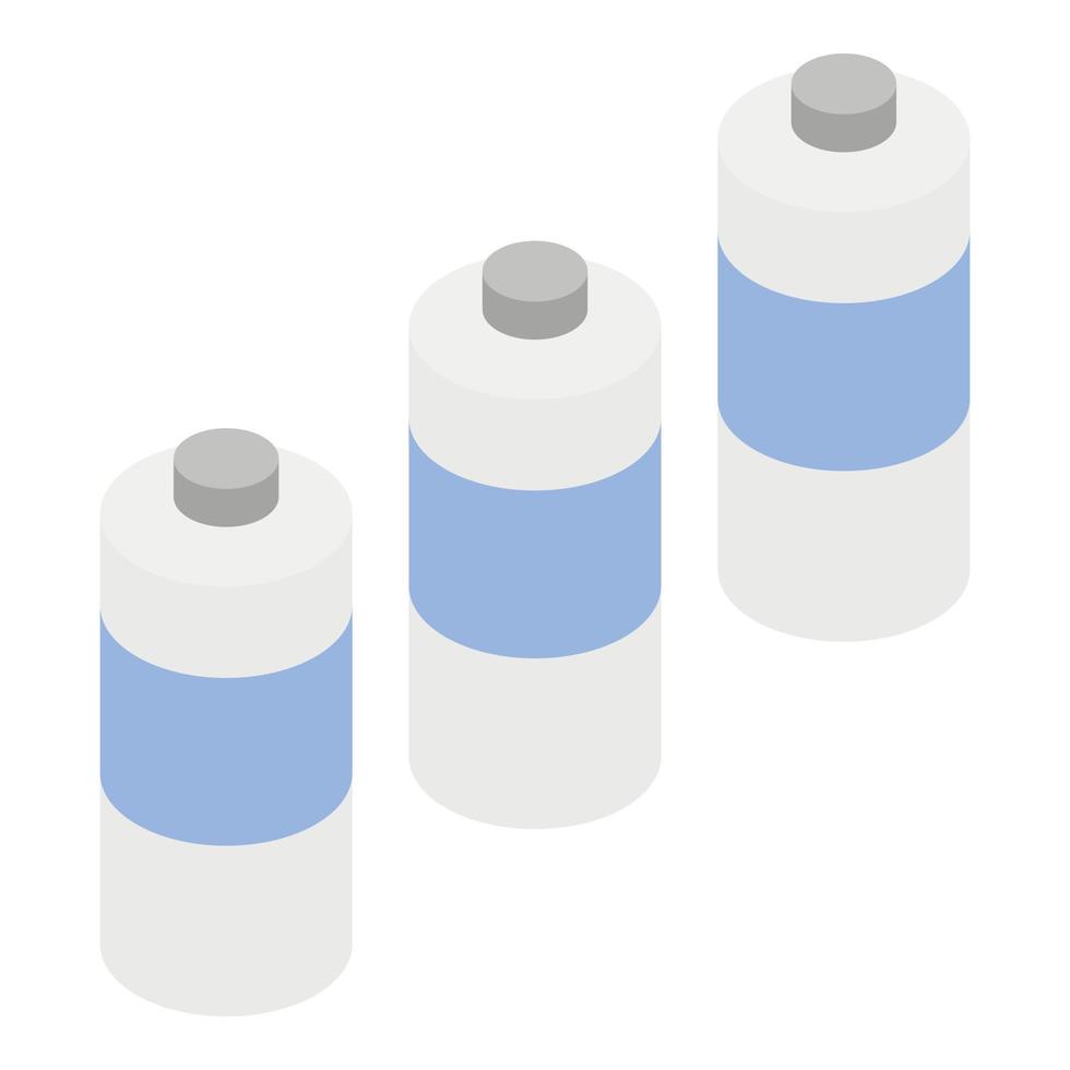 Pharmacy bottle set icon, isometric style vector