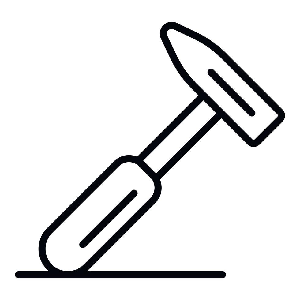 Medical hammer icon, outline style vector