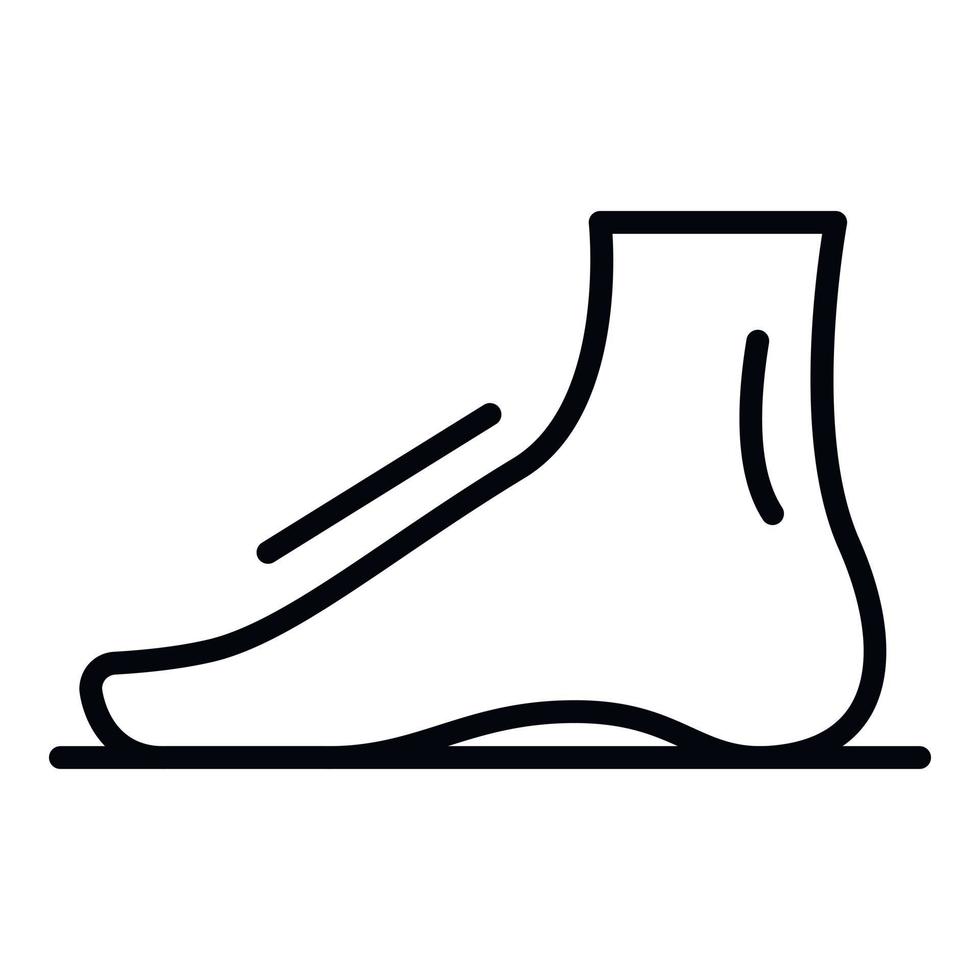 Foot icon, outline style vector