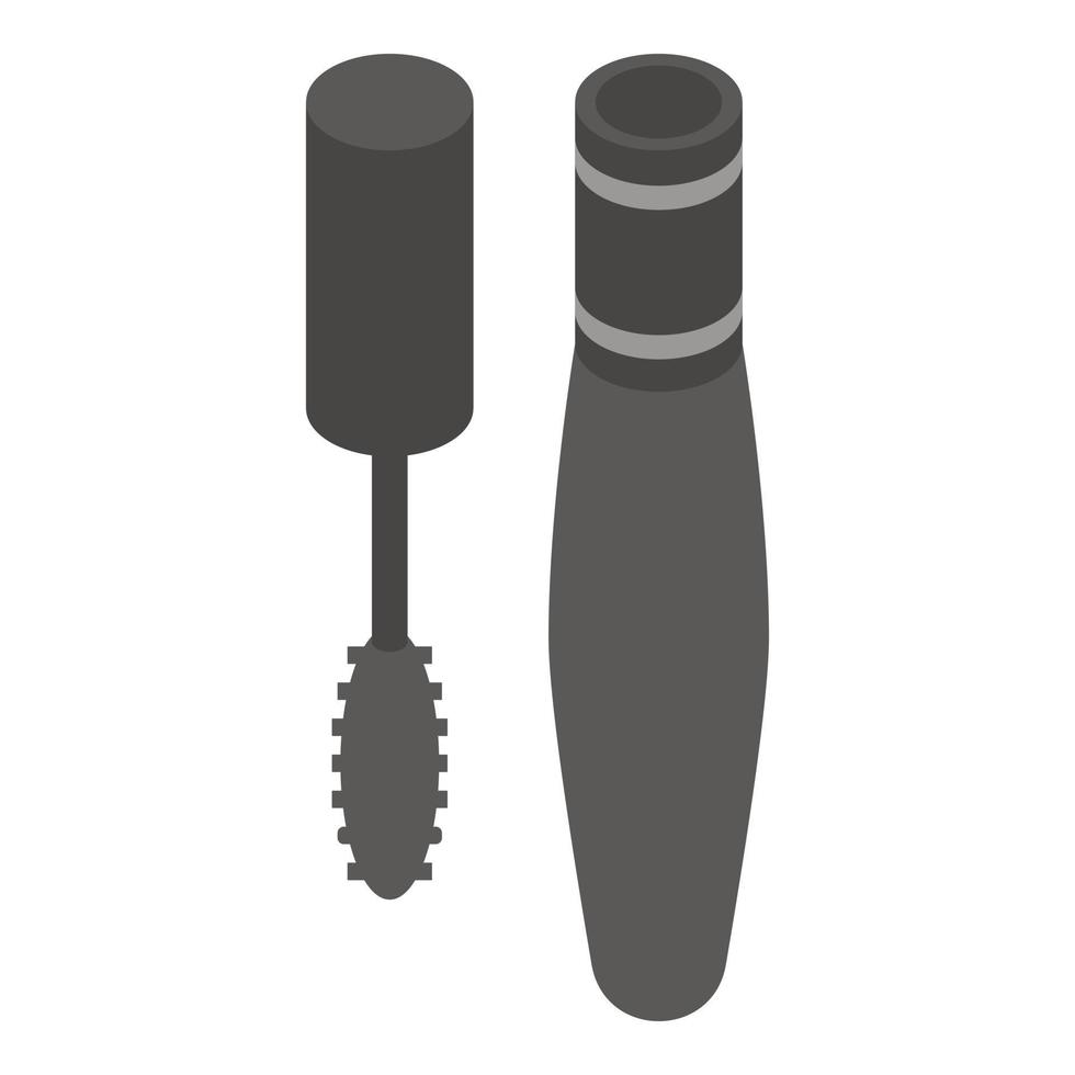 Glamorous mascara icon, isometric style vector