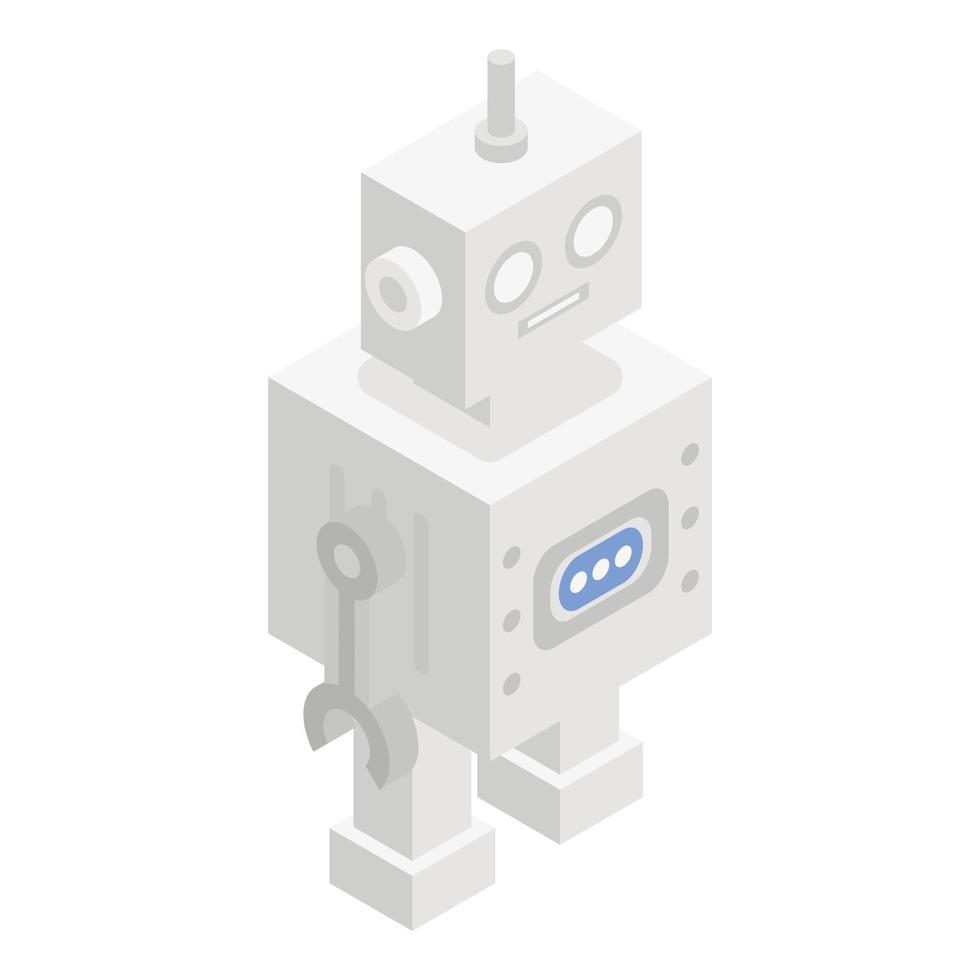 Robot icon, isometric style vector