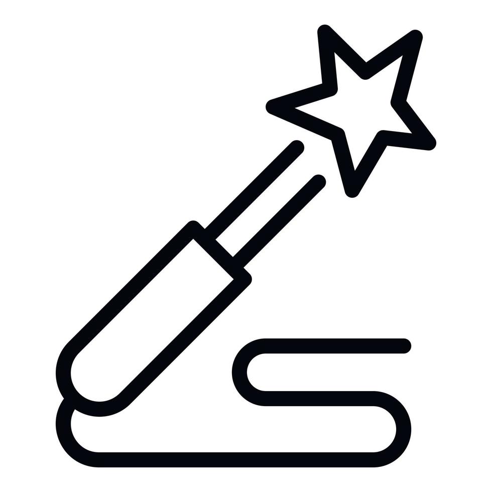 Power cable broken icon, outline style vector