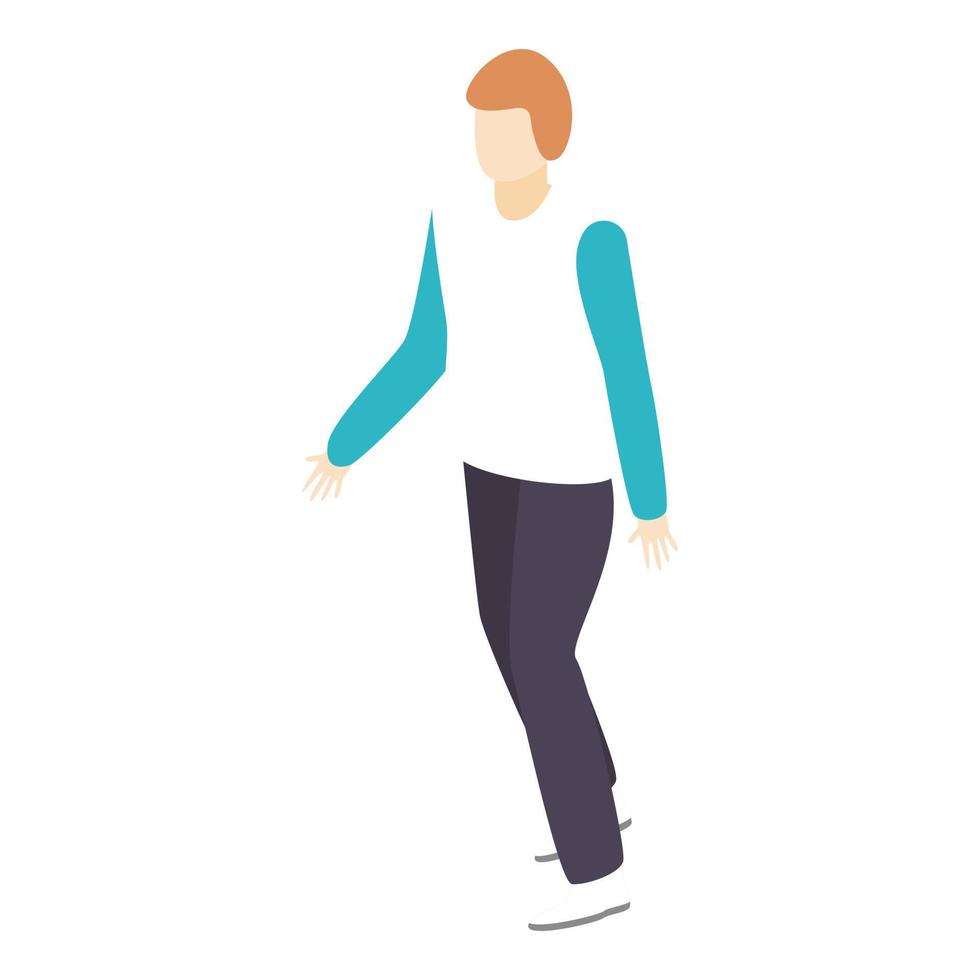 Walking man icon, isometric style vector